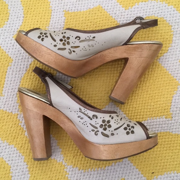 Sam Edelman wood/leather heel-platforms - Picture 4 of 8